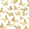 12Pcs 3D Hollow Butterfly Wall Stickers Gold Rose Gold Silver Butterflies Stickers for Wedding Birthday Home Room Decorations