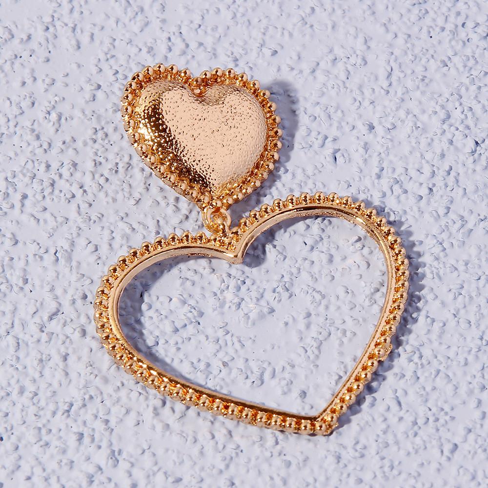 W240 Heartshaped Earrings With Electroplated Alloy For Wedding And Gift Giving