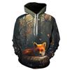 Spring Autumn Fox and Wolf Printed Men's 3d Print Hoodie Brand Sweatshirt Pullover Fashion Sportswear Animal Streetwear Clothing