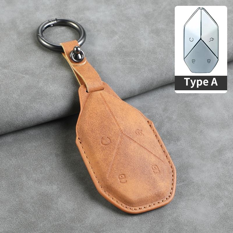 For BYD Equation Leopard 5 2025 2025 Handmade Car Smart Key Case Cover Keyless Remote Entry Fob Keychain Accessories