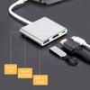 Адаптер Type-C на HDMI 3-в-1 USB C хаб 4K HDMI USB PD зарядка портативные док-станции донгл для проектора монитора