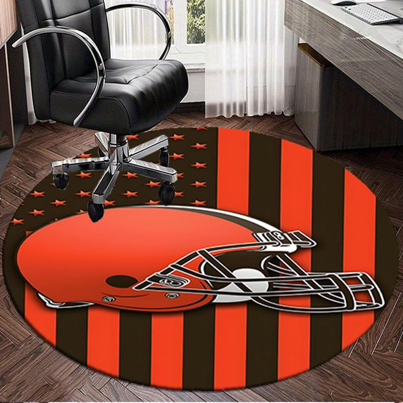 Cincinnati Browns Legacy Round Rug for Livingroom,Bedroom, Palyroom, Chair Rug, Area rug, Circle Carpet, Large Size Fan Christmas gift