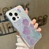 Фиолетовый цветок тюльпана чехол для iphone15 с защитой от падения из пряжи с перьями 17air матовый защитный чехол 16pro женская модель