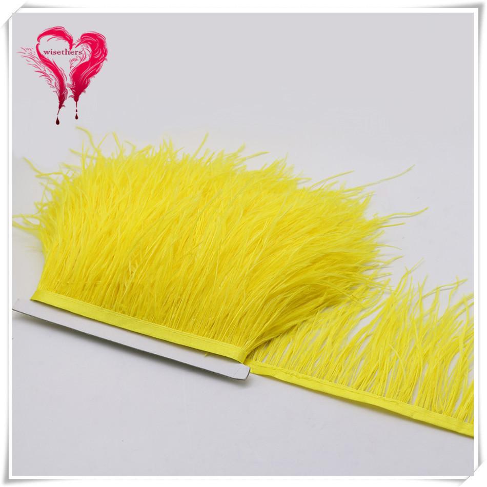 Ostrich Hair Cloth Edge Dress Dress Accessories Skirt Feather Trim With 10-15Cm Tassel