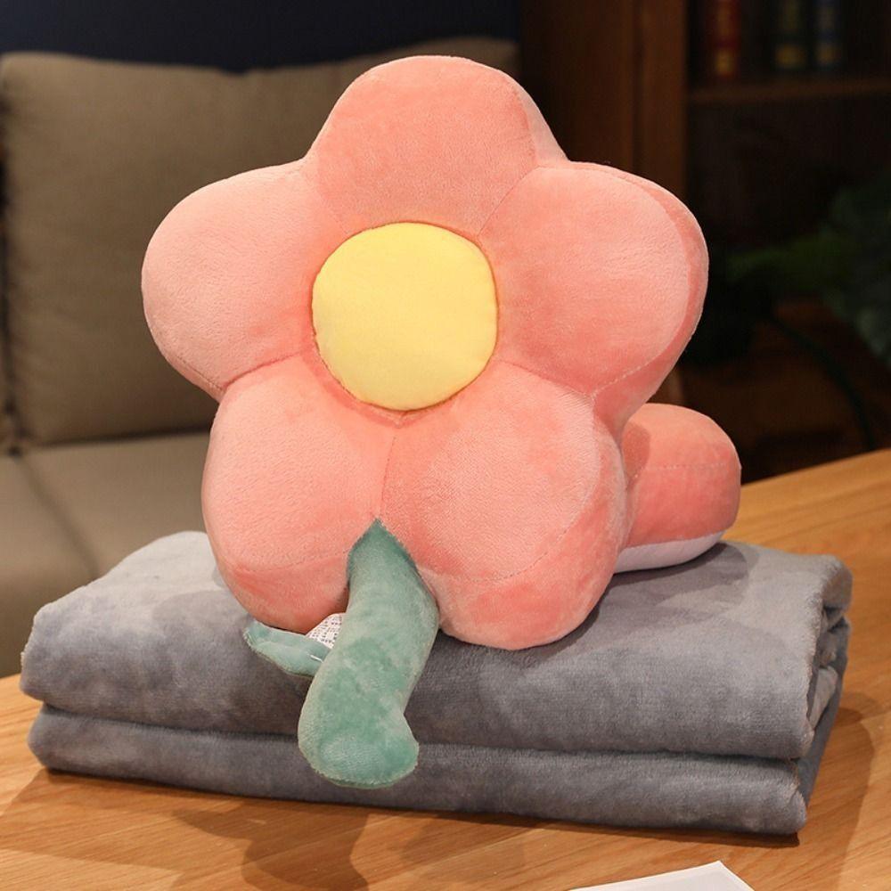 Double-sided Hand Warmer Pillow Super Soft Flower Pillow Stuffed Toy Winter