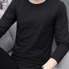 Men Fleece Lined Layer Shirt Warm Pullover Crew Neck Base Thickened Long Sleeve Tee
