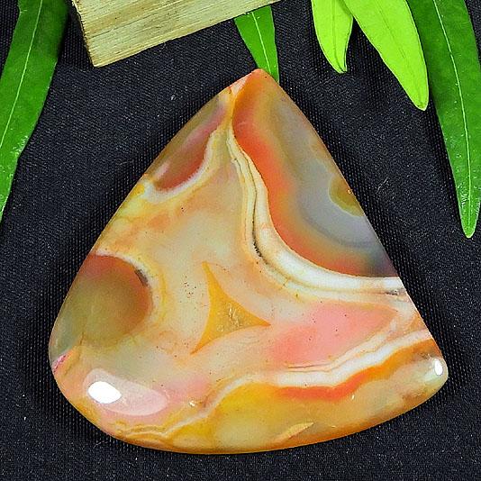70Cts. Окрашенный оникс агат кабошон необычной формы свободный драгоценный камень 40X45MM SK-4348