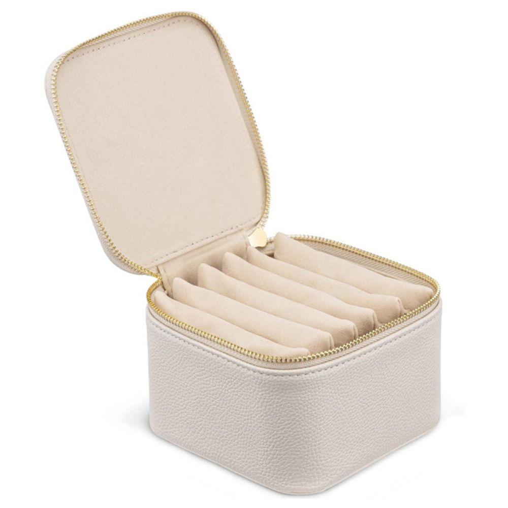 PU Leather Earring Storage Case with Small Pouches Jewelry Packing Bag Simple Jewelry Box  Ring