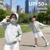 Детская куртка с защитой от солнца UPF50 из ледяного шелка - для родителей и детей, летняя одежда для мальчиков и девочек