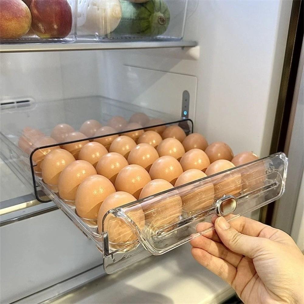 Transparent Egg Storage Box Double Layer Egg Container Egg Preservation Box Refrigerator