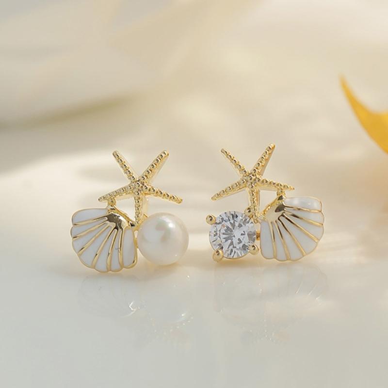 Starfish Studs Earrings Ear Studs Party Jewelry Gift Studs Earring Ear Studs Girl Ear Jewelry Alloy Material for Party