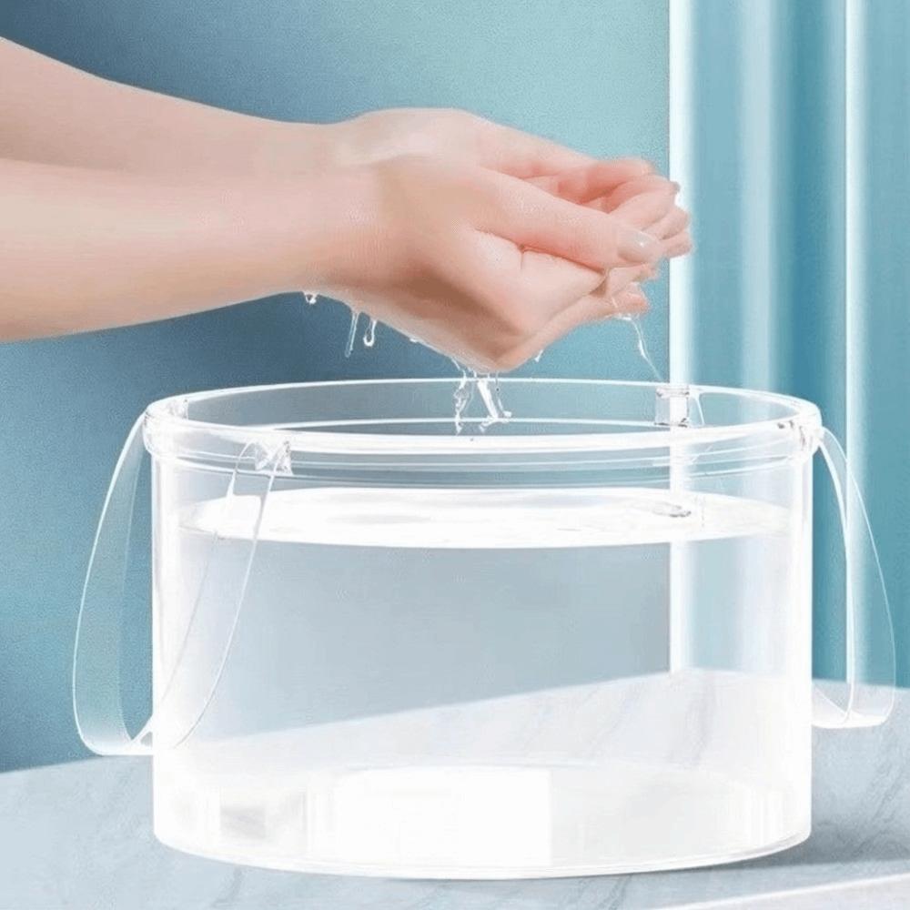 6.8L/12L Foldable Transparent Bucket Portable Camping Bucket  Water Splashing Festival