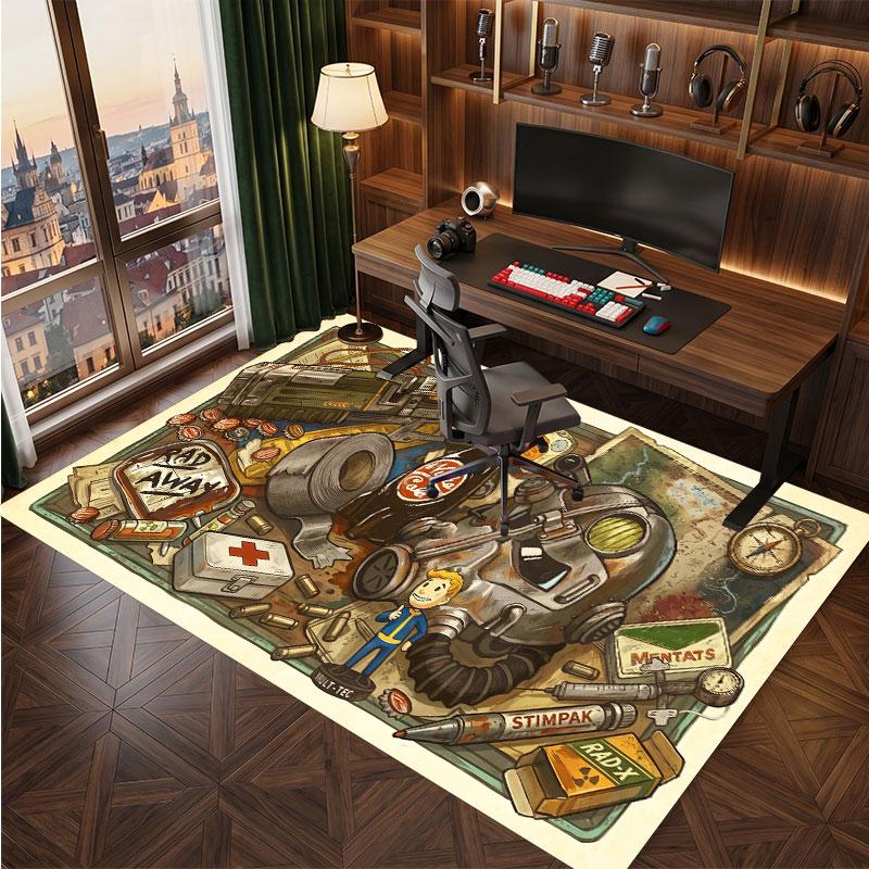 Fallout Vault Boy Rug Soft Thick Non Slip Floor Carpet for Bedroom Living Room Home Decor