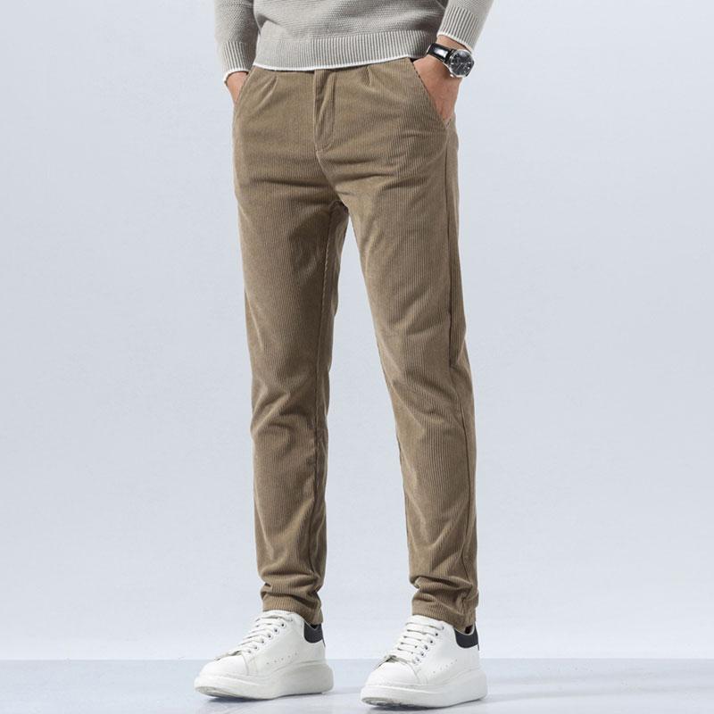 New Suit Pants Men's Brushed Trendy All-Matching Pants Men's Slim Straight Business Casual Men's Trousers