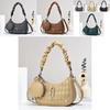Stylish Black Grey Khaki Green Brown Womens Bag Trendy Minimalist Crossbody Purse For Everyday Use