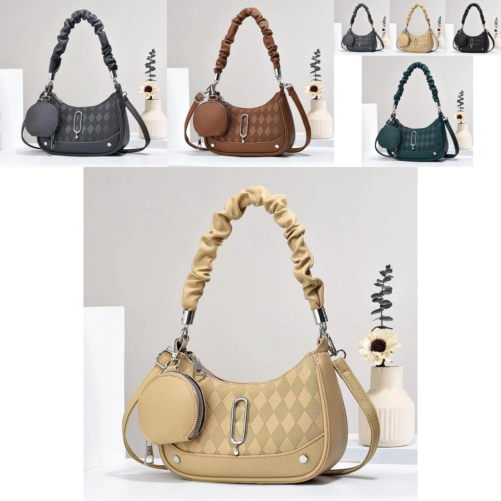 Stylish Black Grey Khaki Green Brown Womens Bag Trendy Minimalist Crossbody Purse For Everyday Use