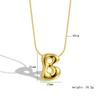 Chubby 26-Letter Balloon Pendant Necklace, Gold-Plated Stainless Steel