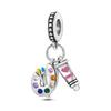 925 Sterling Silver Rainbow Sunflower Beads Animal Elephant Pendant Charms Fit Bracelet For Women