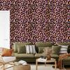 Pink Glitter Leather Wallpaper in Pink, Black and Burgundy 50x1000