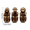 Смоляные Фигурки Трех Мудрых Обезьян Не Вижу Не Говорю Домашний Декор Поделки Не Слышу Креативный Дизайн Обезьяна Украшения