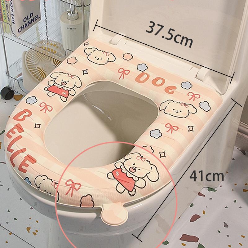 Мультяшный водонепроницаемый чехол для сиденья унитаза, универсальный милый чехол для сиденья унитаза