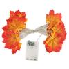 6M Maple Leaf Garland Fairy Lamp 40 LED Light-up Artificial Red Leaves Vine Indoor Outdoor Halloween Fall Harvest Festival Thanksgiving Decoration
