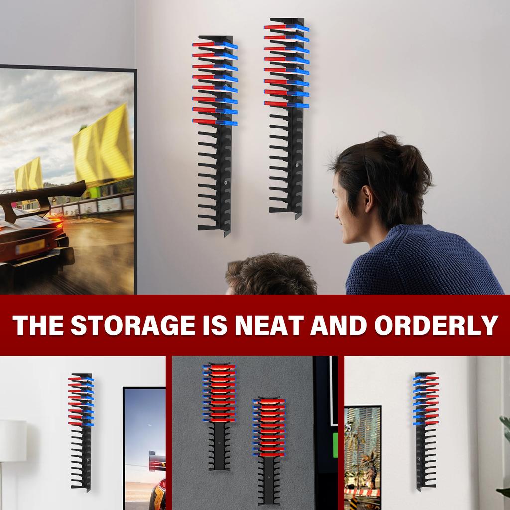 4 шт. Держатель для хранения видеоигр из углеродистой стали, Органайзер для игровых кейсов, Настенная полка для DVD-дисков для CD DVD