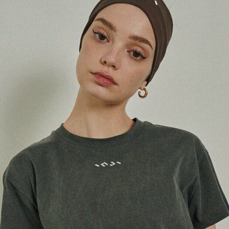 Повязка на голову с логотипом INJIACTIVE, коричневая