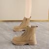 Ins Trendy Martin Boots Women's 2024 Autumn New British Platform Student Short Boots Versatile Locomotive Rhubarb Boots 2627