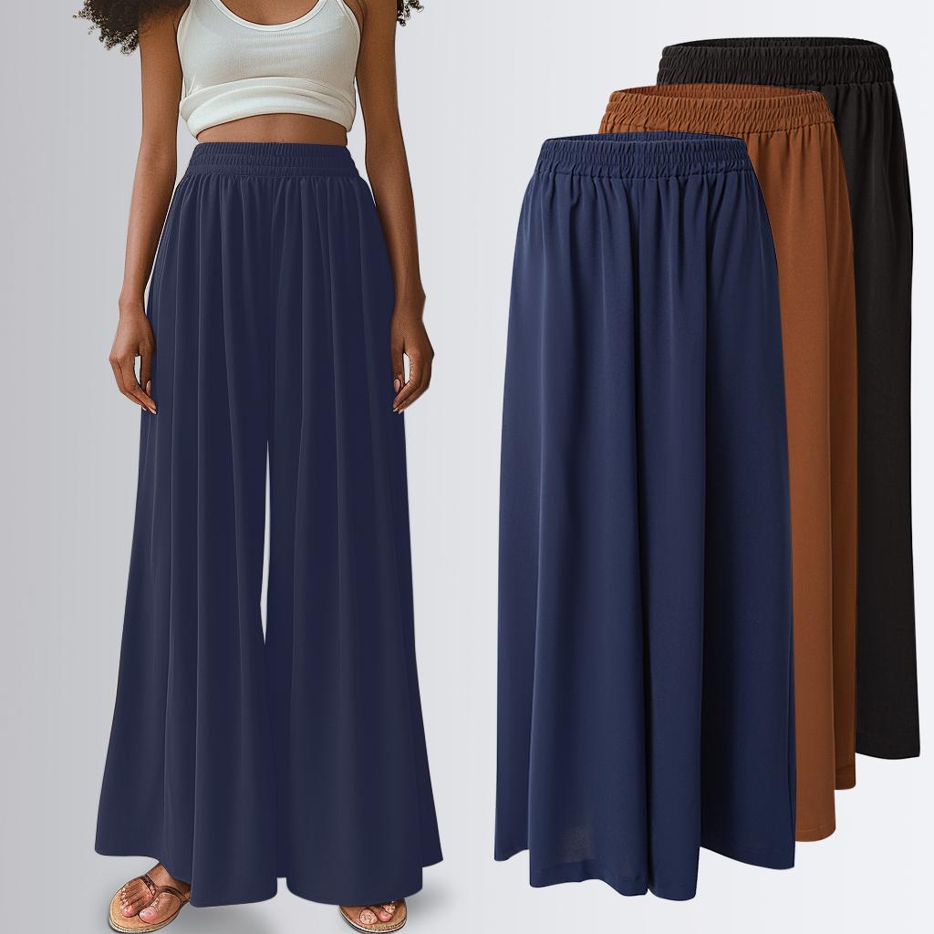 Женские хлопковые эластичные дышащие широкие брюки, летние свободные брюки с прямыми штанинами