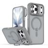 Новый для Magsafe Магнитный Складной Стенд с Линзой Чехол Для iPhone 17 Air 16 15 14 Plus 13 12 17 Pro Max 16e Матовый Прозрачный Защитный Чехол