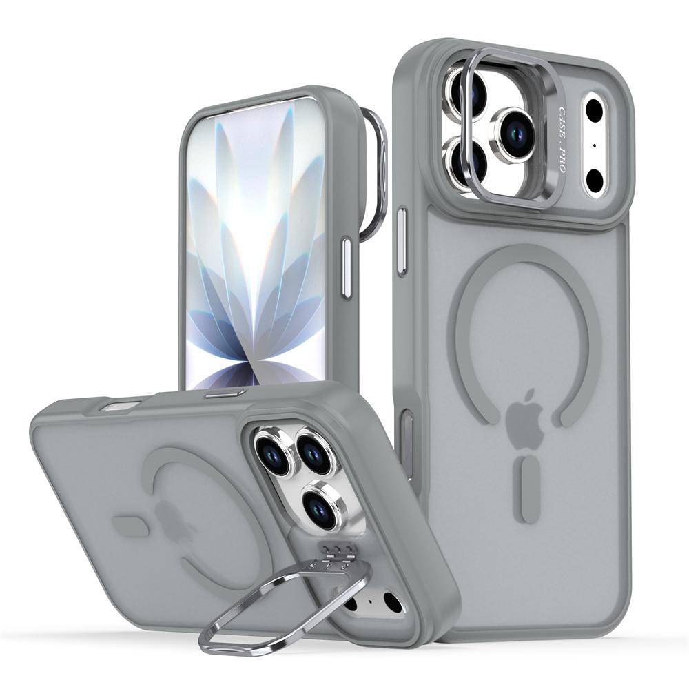 Новый для Magsafe Магнитный Складной Стенд с Линзой Чехол Для iPhone 17 Air 16 15 14 Plus 13 12 17 Pro Max 16e Матовый Прозрачный Защитный Чехол