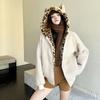 Rabbit Ears Mountain Carving Down Padded Jacket Winter New Small Versatile Warm Padded Jacket