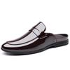 Модный бренд Мужская обувь Роскошные кожаные тапочки Модные тапочки-баотоу для мужчин Деловые нарядные тапочки Повседневные лоферы Мужская обувь