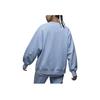 Jordan Solid Color Logo Patch Pullover Casual Loose Fleece-Lined Long Sleeve Sweatshirt Women Tops Ice-Blue DQ4600-411