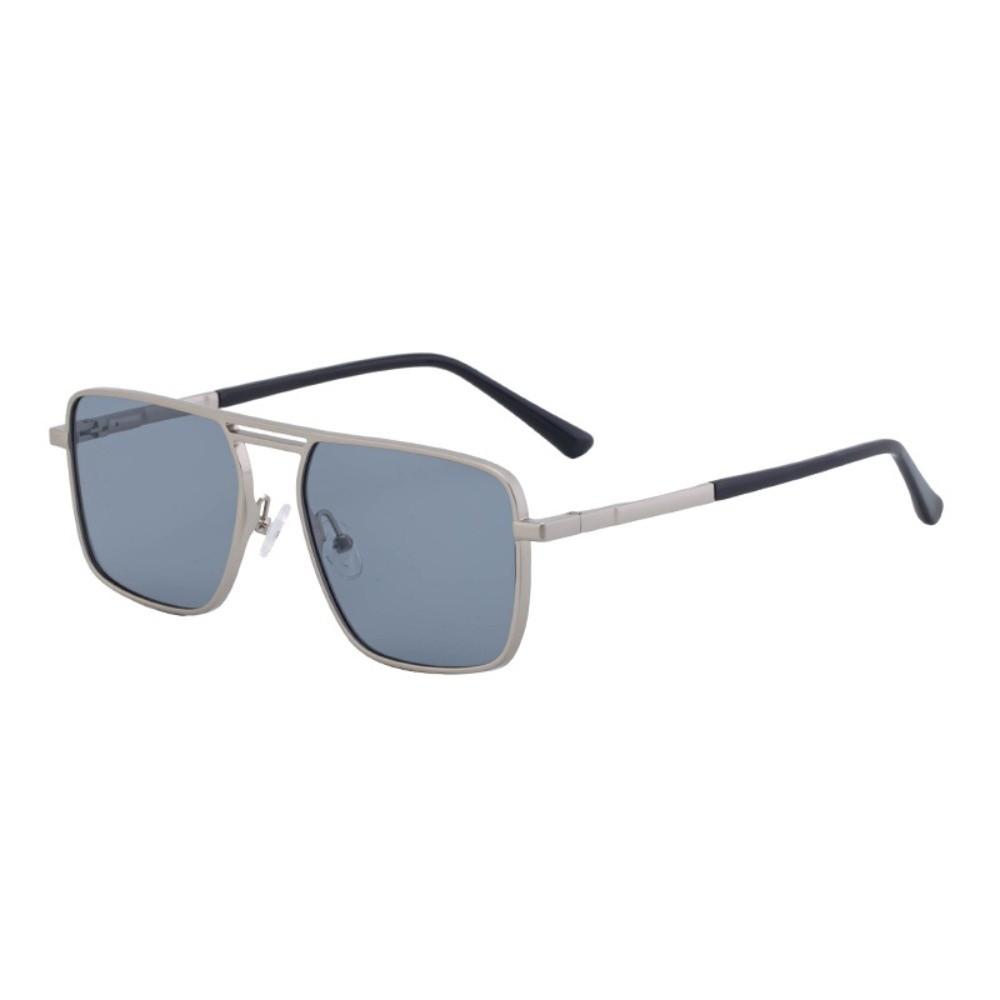 Punk Double Beam Sun Glasses Big Frame Men Eyewear Personalized Square Sunglasses Unisex
