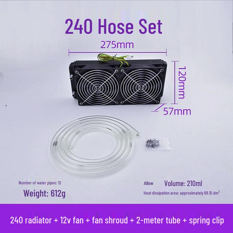 Aluminum Water Cooling Radiator for Desktop PCs - Available in 80, 120, 240, 360, 480 Sizes