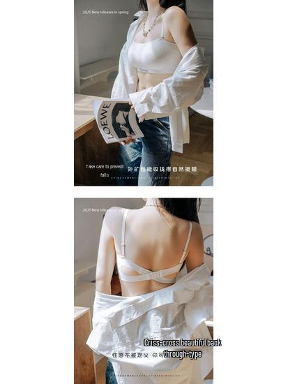 Seamless Push-Up Strapless Bandeau Bra for Women - Anti-Slip, Non-Drop, Backless Design, Enhances Small Chest