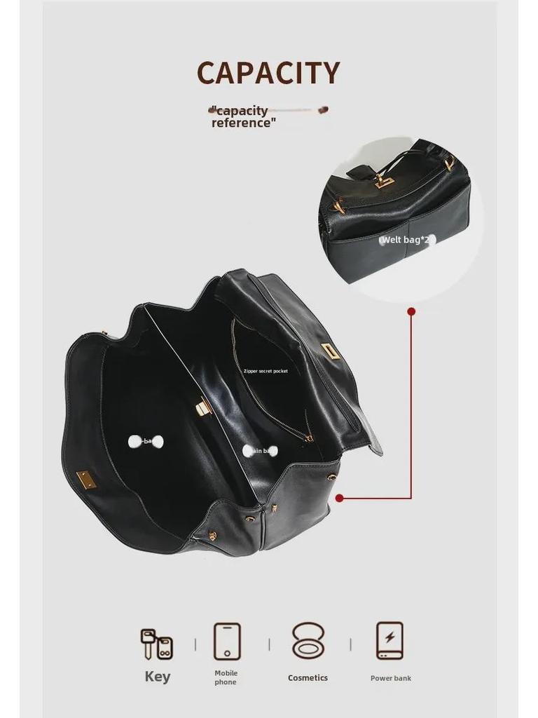 Genuine Leather High-End Women's Tote & Crossbody Bag - Large Capacity Handbag