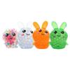 4 шт. в упаковке: Пасхальный кролик, антистрессовые шарики Squi-shy. Мячи для снятия стресса, наполненные водными шариками для релаксации. Подарки на Пасху. Наполнители для пасхальной корзинки 30 мл