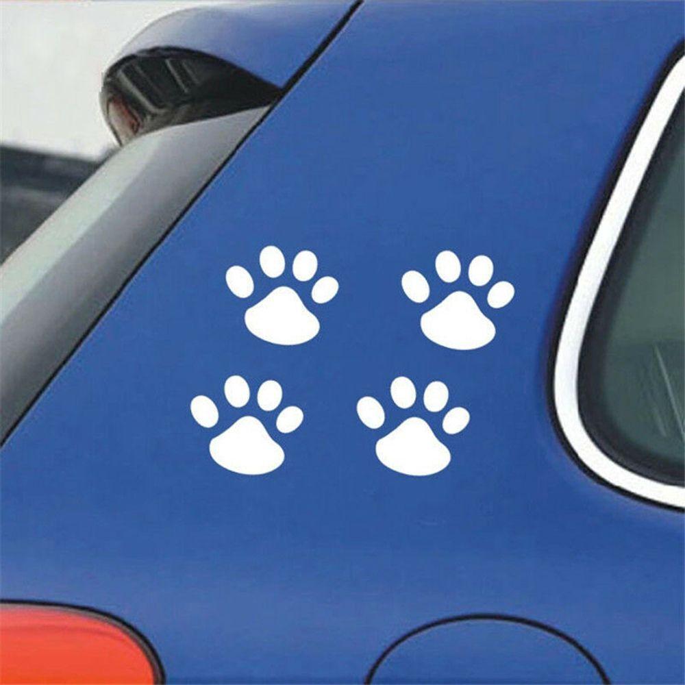 Automobile Decoration Creative Fashion Footprint Prints Car Sticker  Cute Cat Paw