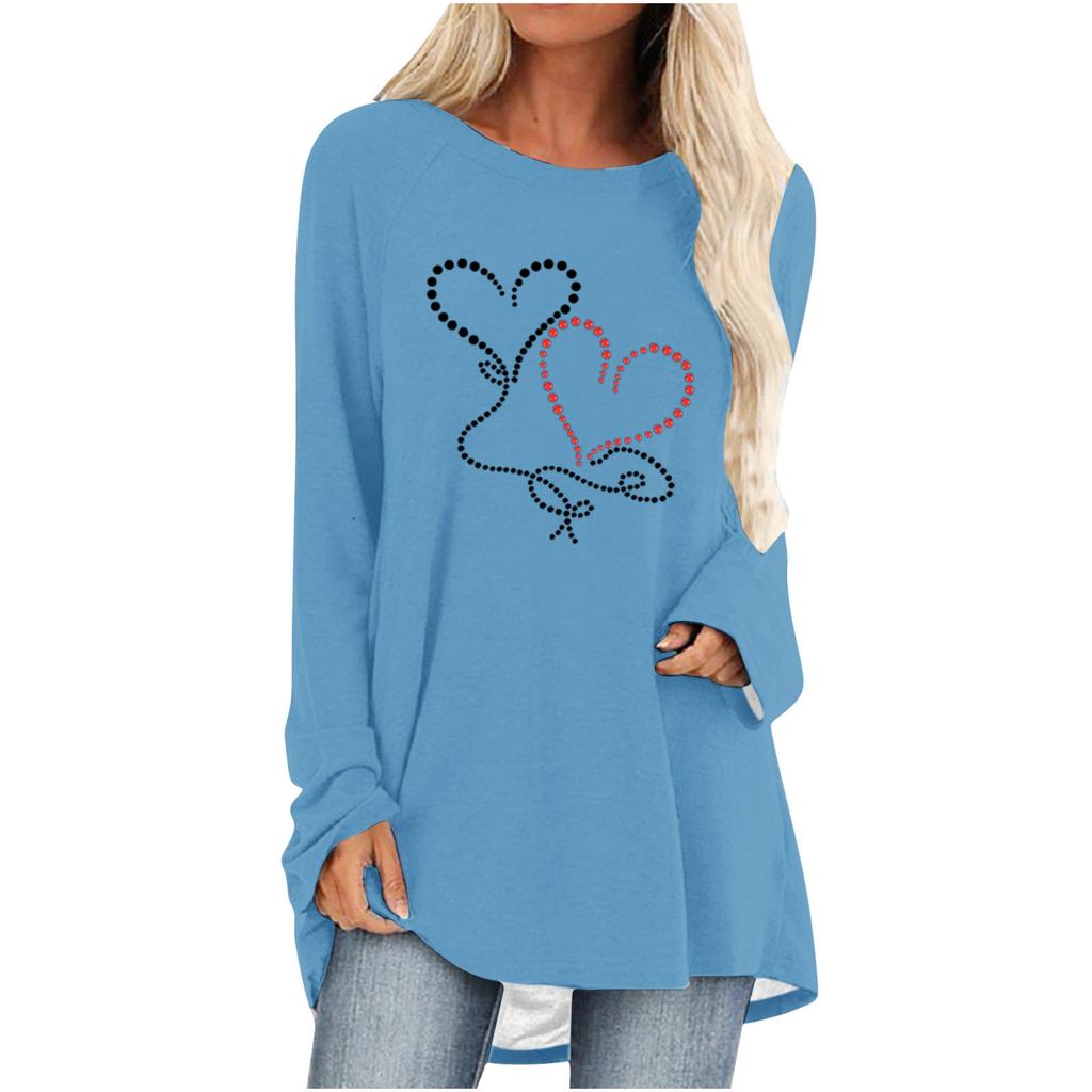 Принт Love 2024 женская весна и осень повседневная мода темпераментная мода утягивающая юбка с длинными рукавами WA1