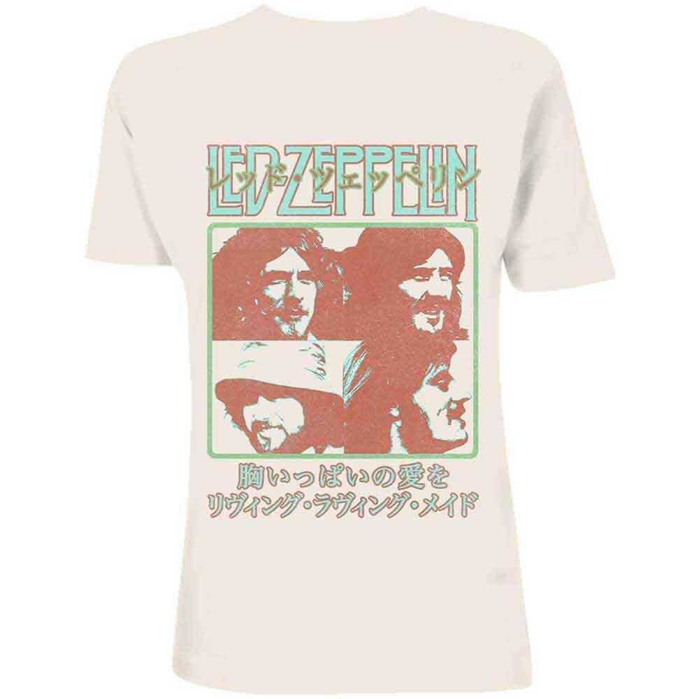 Led Zeppelin Японский Постер Футболка Нейтральная Новая Унисекс Футболка