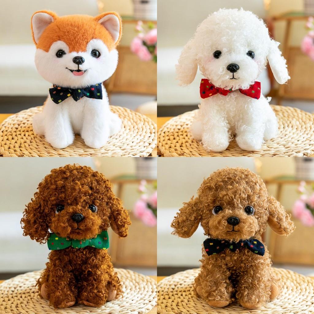 Плюшевая игрушка корги с набивкой из ПП хлопка, мягкий короткий мех, чучело животного для детей в подарок