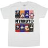 Мужская футболка Naruto Nyaruto Кошки Мяу Кошачьи Коробки Взрослая с коротким рукавом и графическим принтом