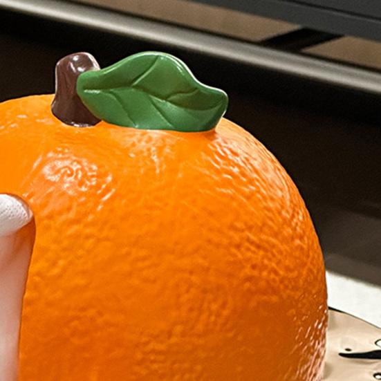 Tissue Box with Cute Orange Shape Dispenser Smooth Surface Safe Tissue Holder Ideal for Home And