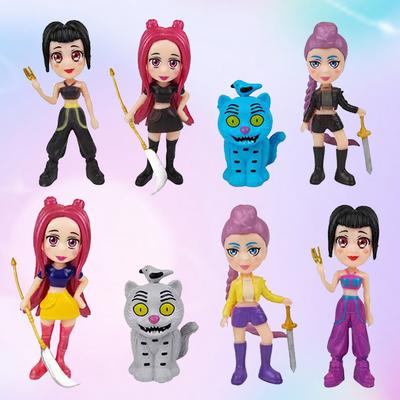 Новые 8 шт. K-pop Фигурки Охотники на демонов Huntrix Игрушка Derpys Tiger Rumi Mira Zoey Sussy Фигурка Украшение
