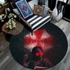 Resident Evil Round Area Rug,Carpet Rug for Living Room Bedroom Sofa Playroom Decor,Non-slip Floor Mat