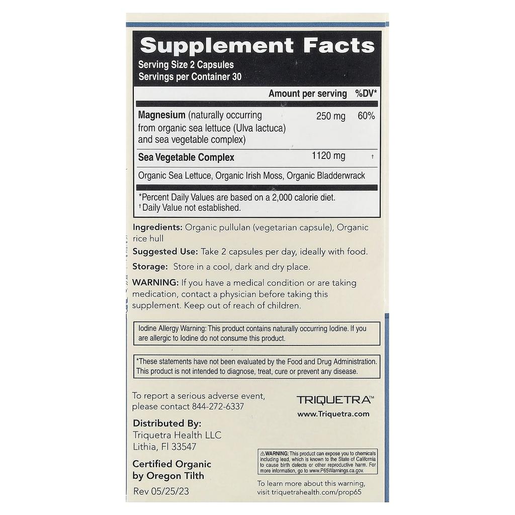 Triquetra Health, Plant-Based Magnesium, 60 Capsules