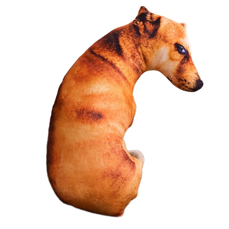 Креативная 3D подушка в виде собаки, плюшевая игрушка собака, мягкая игрушка для детей, ткань из короткого плюша, наполнитель из ПП хлопка, различные размеры и цвета